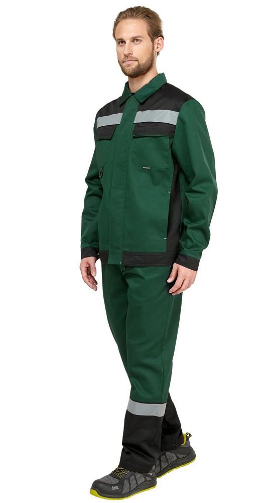 Костюм мужской рабочий летний Джокер МВО с брюками зеленый-черный
